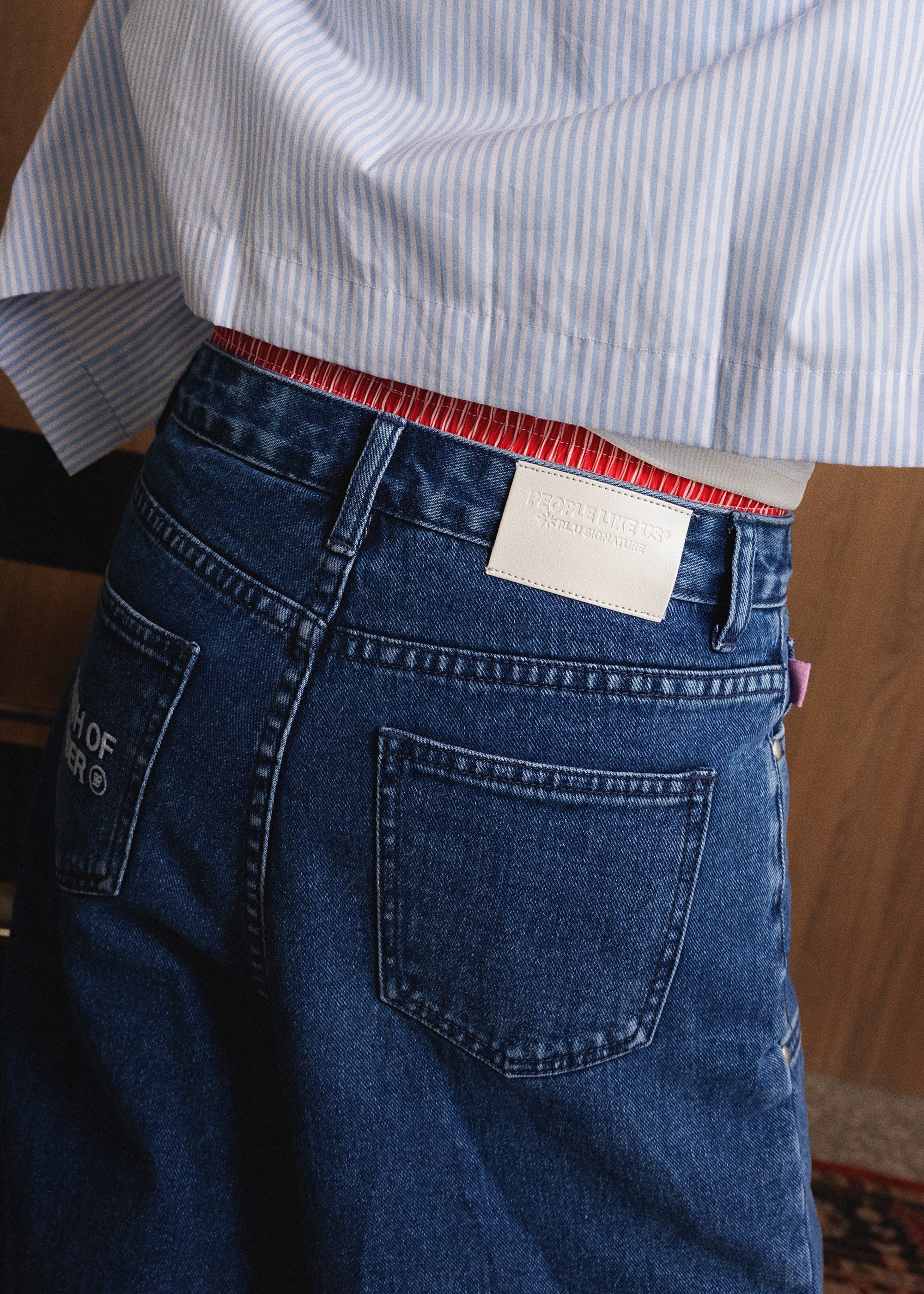 S105: Washed Denim Carabiner Shorts (Deep Blue)