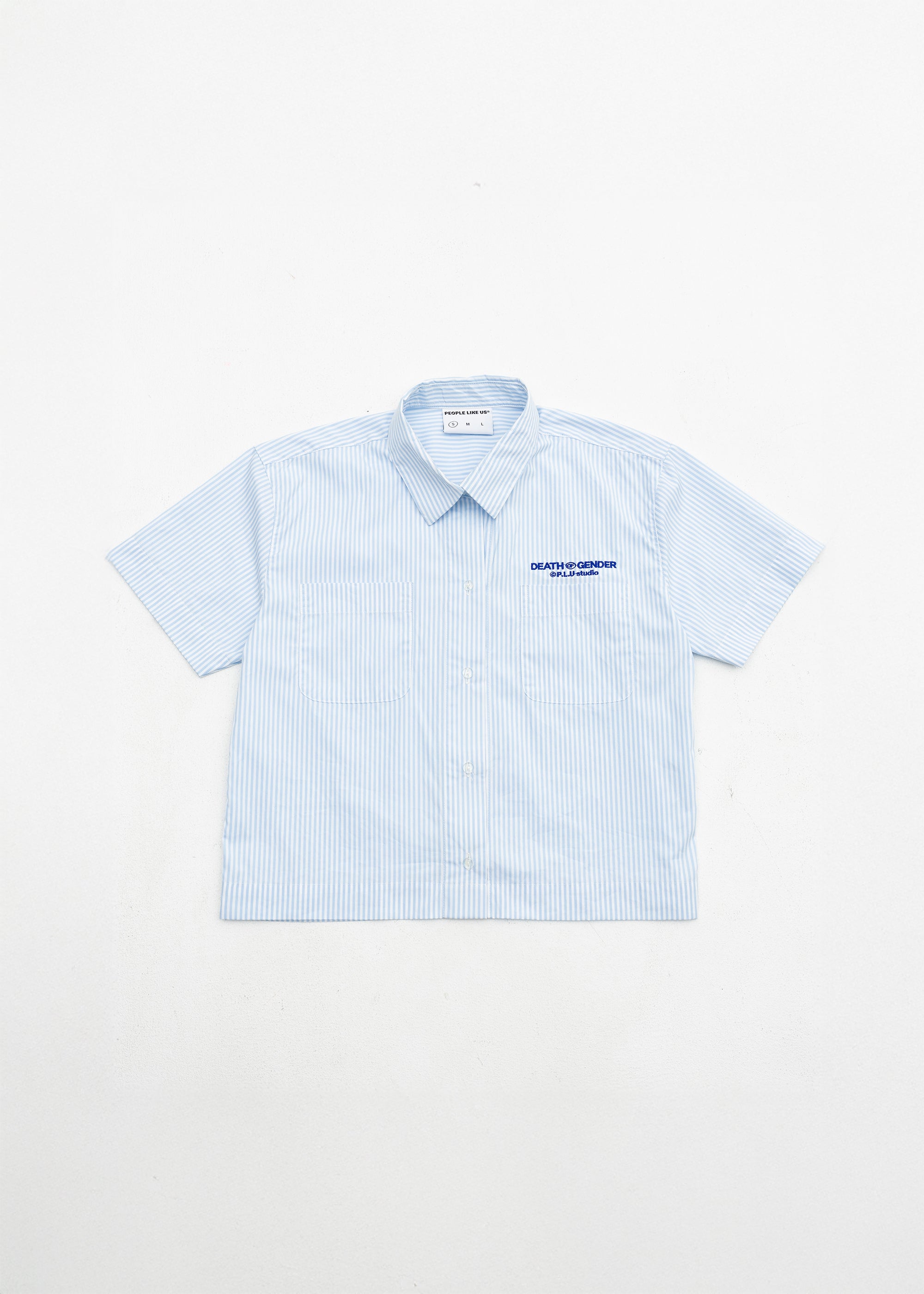 S101: Pinstripe Boxy Crop Shirt