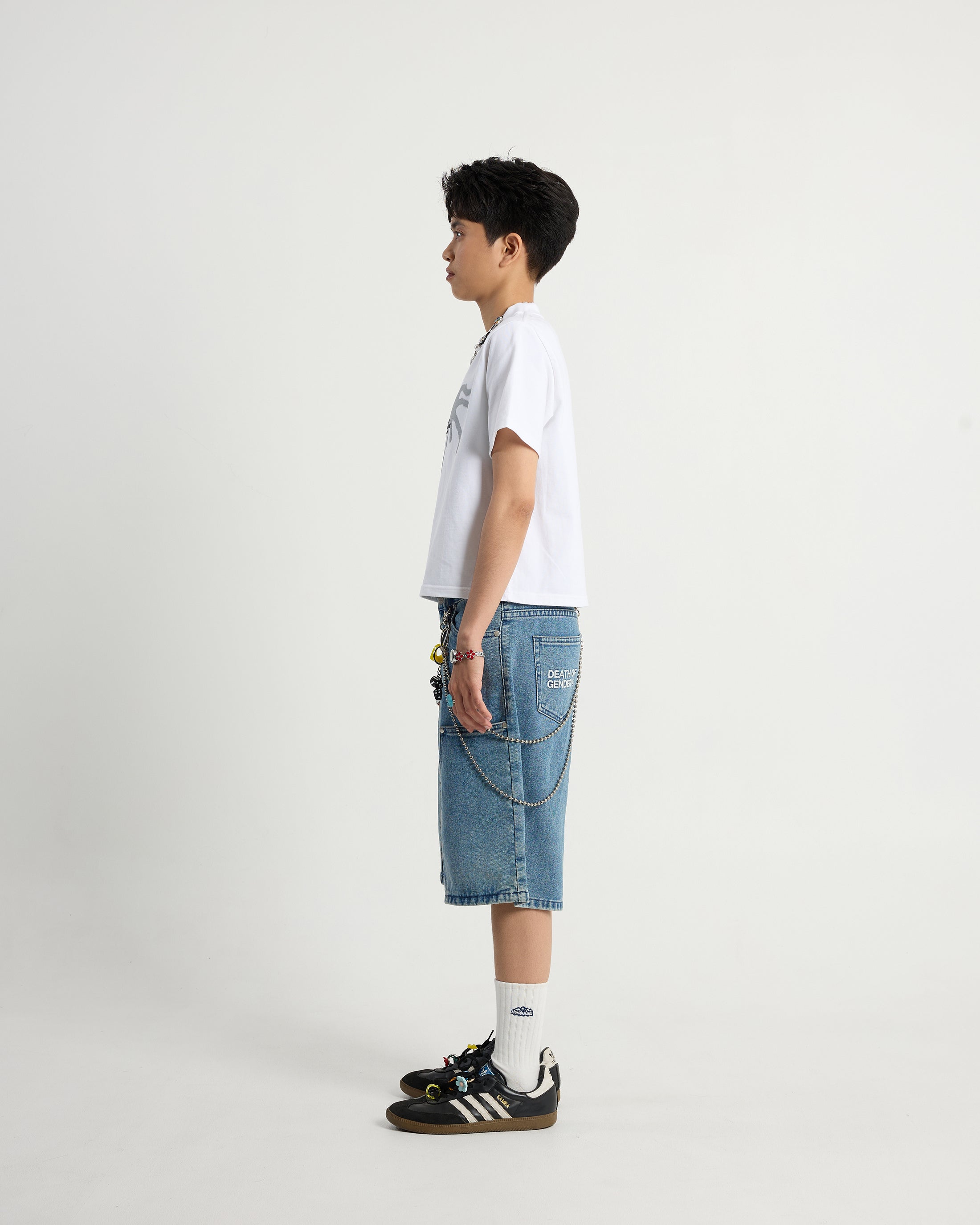 S103: "Rebirth" High Collar Crop Tee