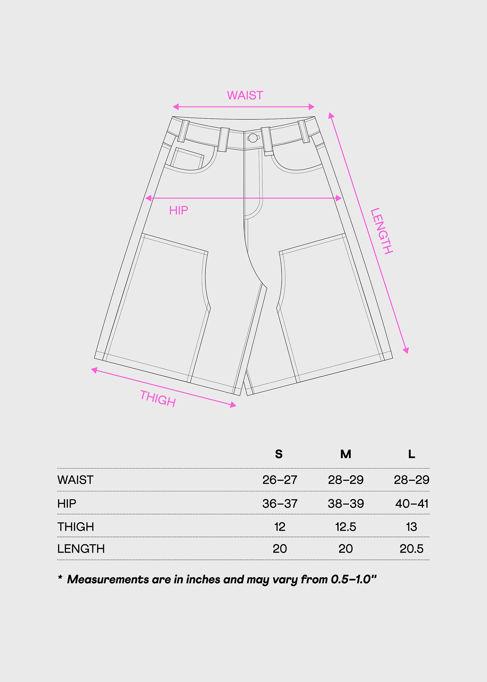 S104: Raw Denim Carabiner Shorts (Black)